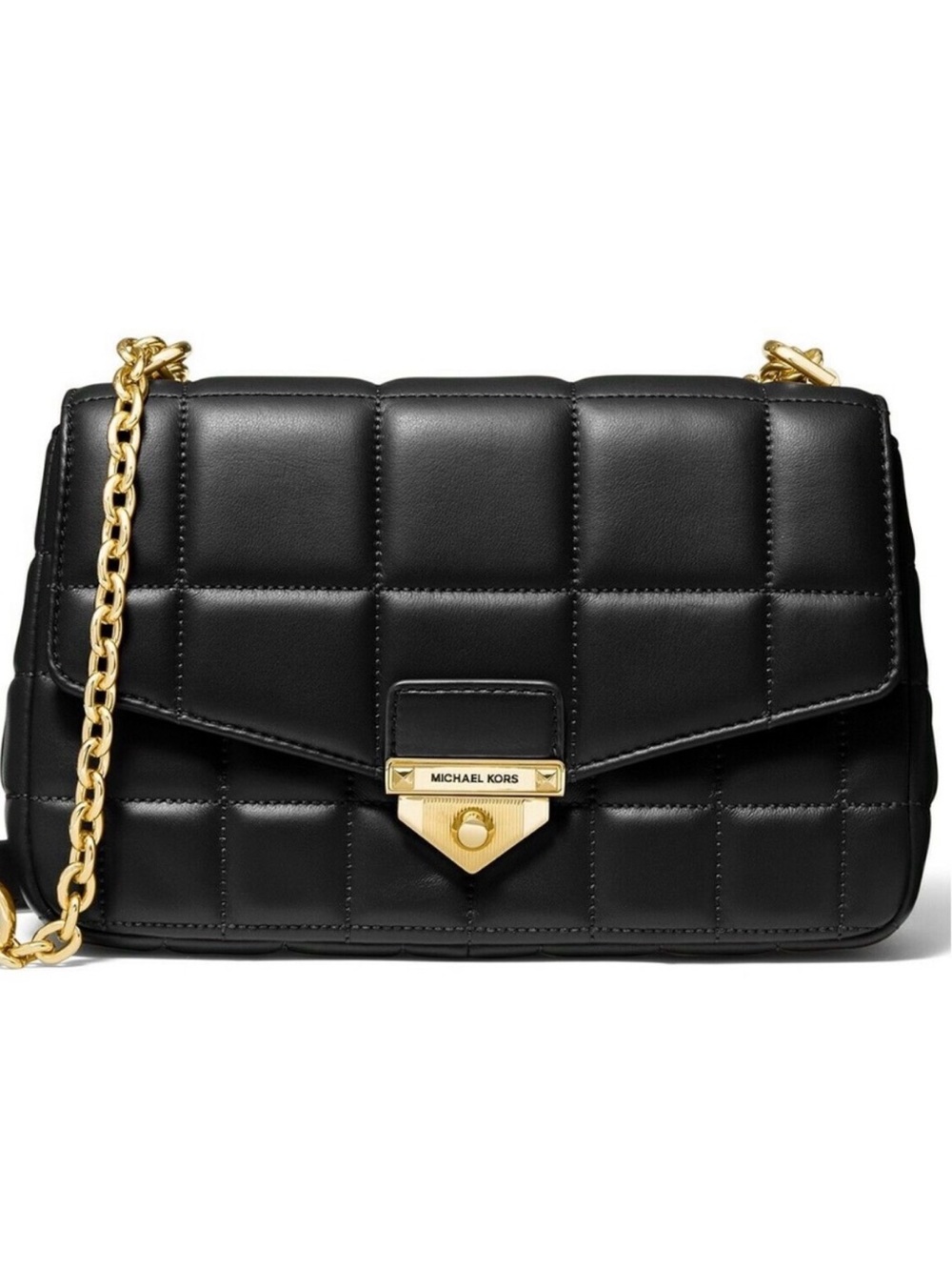 Michael Kors SoHo Large Quilted Leather Shoulder Bag - black